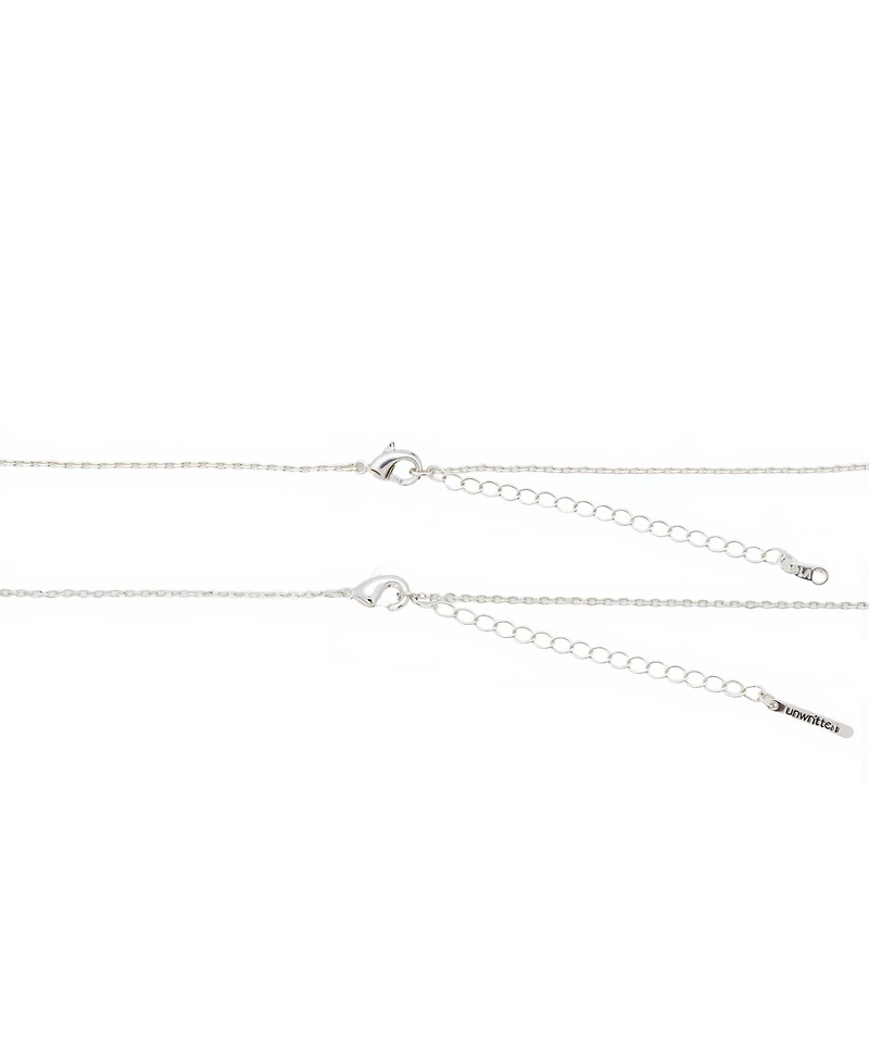 Unwritten Cubic Zirconia Snowflake Pendant Layered Necklace Set