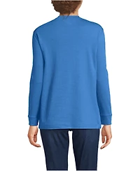 Lands' End Women's Cotton Relaxed Long Sleeve Crew Neck