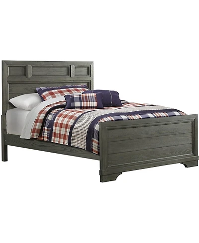Westwood Design Foundry Traditional Wood Complete Full Bed in Brushed Pewter