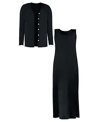 Woman Within Women's Lettuce Trim Knit Jacket Dress