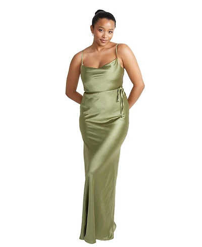 Six Stories Cami Cowl Front Satin Bridesmaid Dress