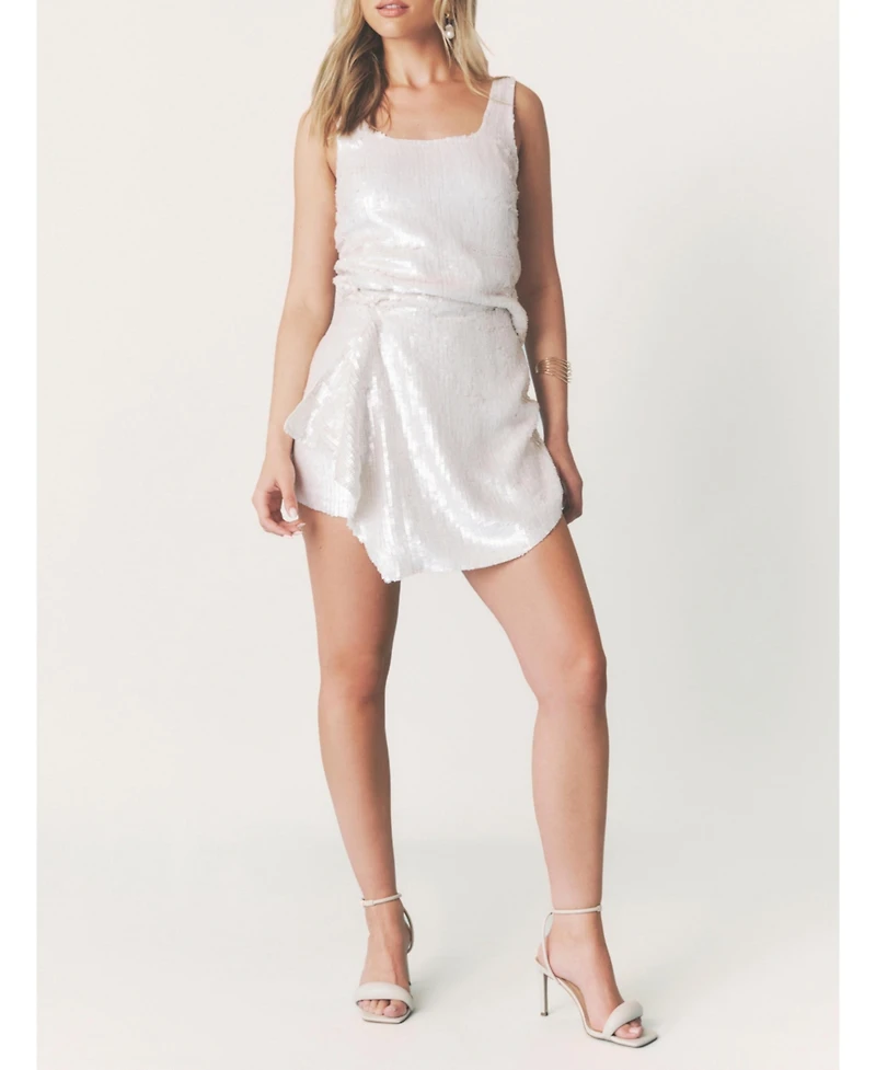 Six Stories Women's Alice Embellished Sequin Wrap Skirt