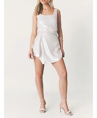 Six Stories Women's Alice Embellished Sequin Wrap Skirt