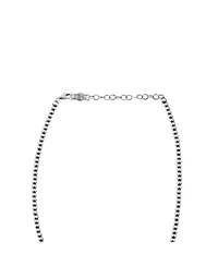 American West Jewelry Sterling Silver Lapis Beaded Squash Blossom Necklace, 16 to 19 Inches