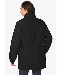 Woman Within Plus Quilt-Lined Taslon Anorak