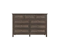 Casainc Wood Storage Cabinet with 9 Drawers and Silver Handle