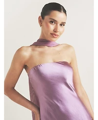 Six Stories Women's Bandeau Satin Bridesmaid Dress