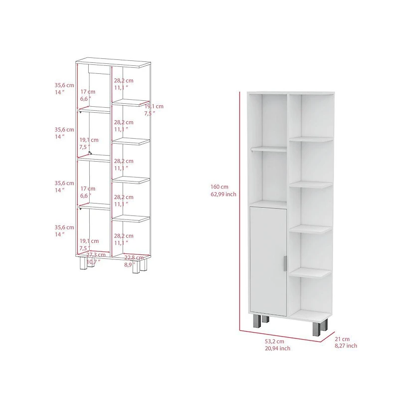 We Have Furniture Linen Cabinet Derby, Bathroom, White