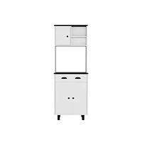 We Have Furniture Kitchen Pantry Naomi, Kitchen, White / Black