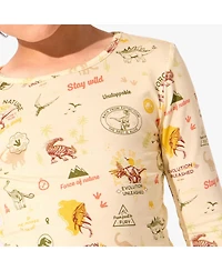 Bellabu Bear Kids Unisex Kids' Jurassic Park: Origins Set of 2 Piece Pajamas