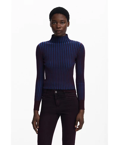 Desigual Women's Fitted ribbed sweater