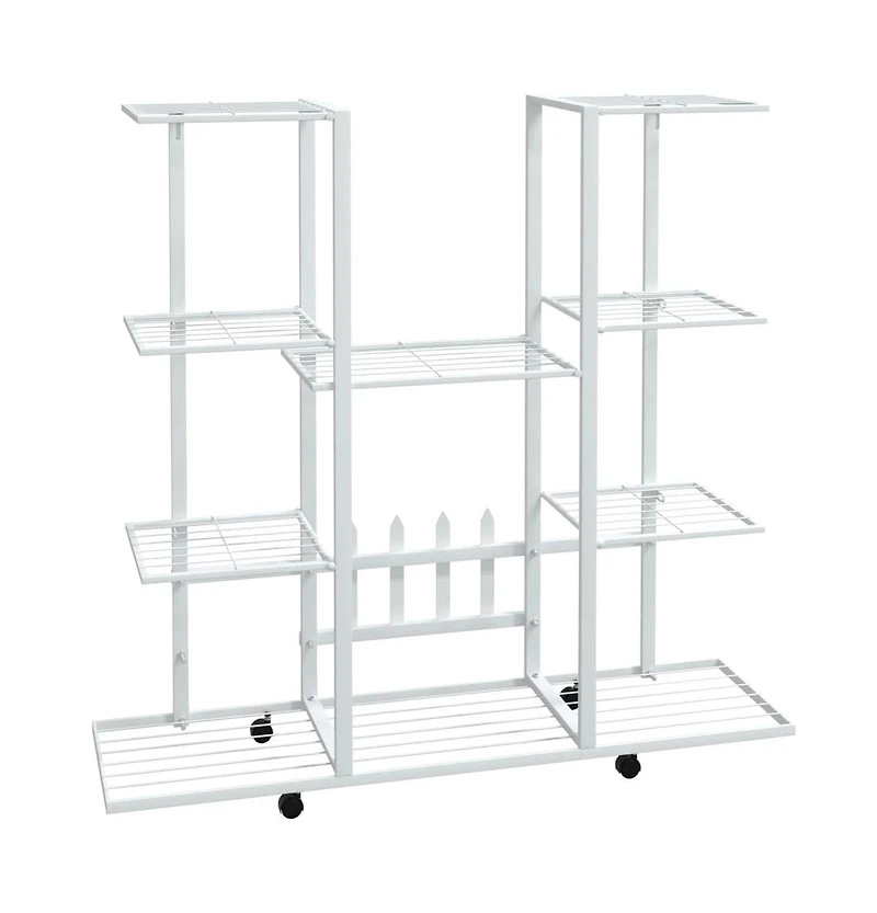 Flower Stand White Powder-coated iron Tall Flower Stand