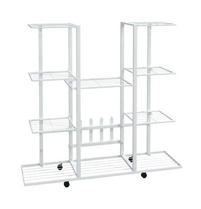 Flower Stand White Powder-coated iron Tall Flower Stand