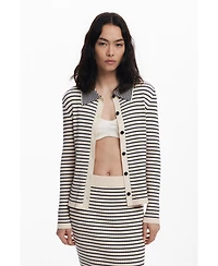 Desigual Women's Striped knit midi skirt