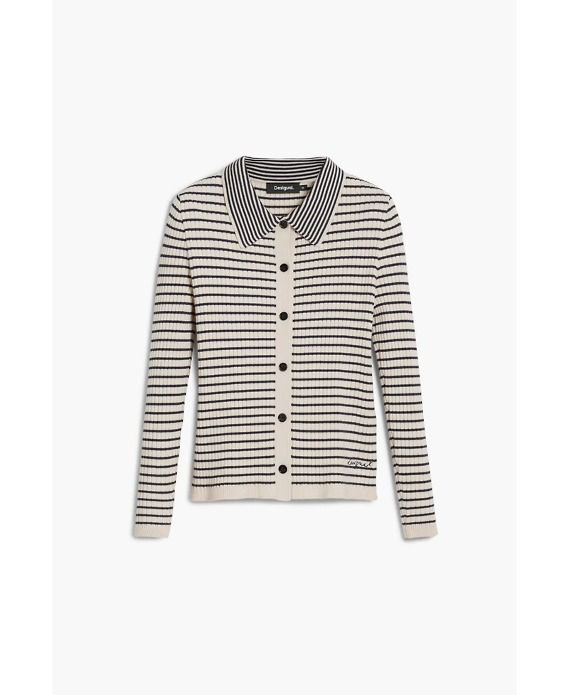 Desigual Women's Polo neck sweater with buttons