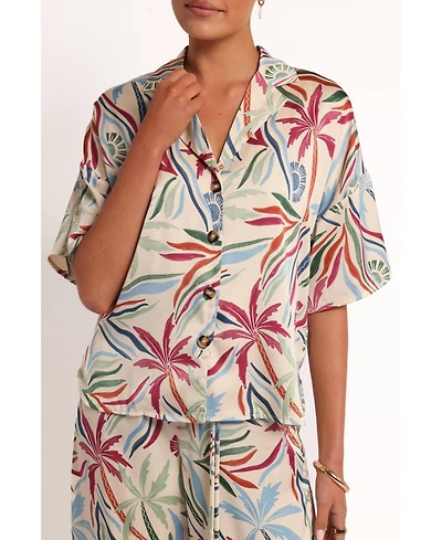 Petal and Pup Women's Illoura Short Sleeve Shirt - Tahitian Tide