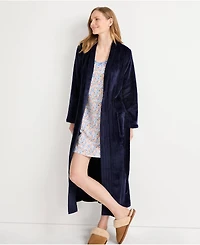 Lands' End Women's Tall Cozy Plush Long Wrap Robe