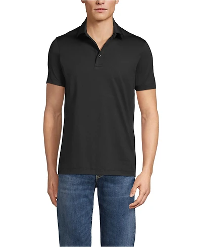 Lands' End School Uniform Men's Rapid Dry Short Sleeve Modern Fit Polo