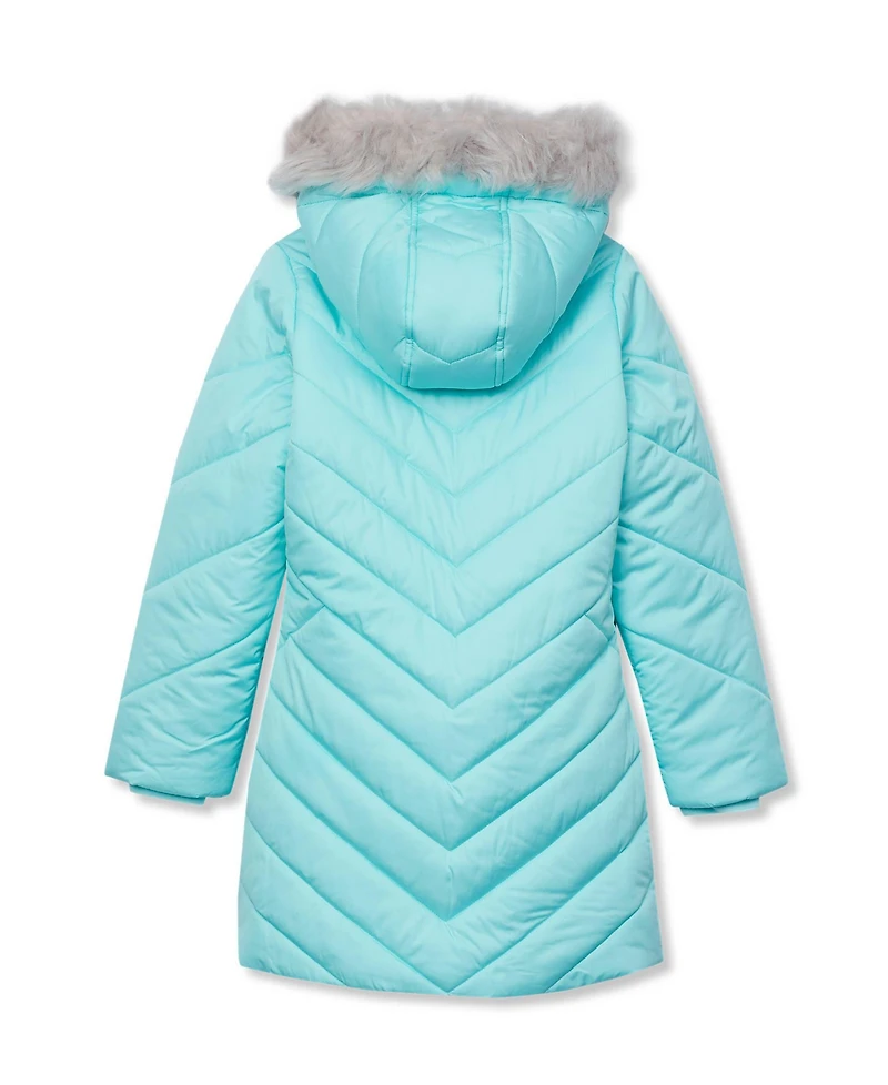 Lands' End Girls Water Resistant Velour Parka