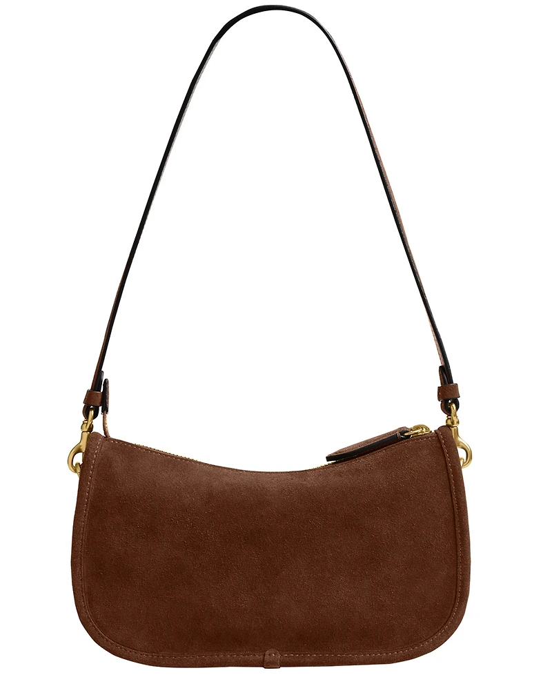 Coach Waverly Small Suede Shoulder Bag