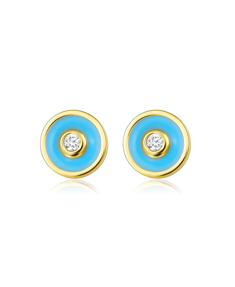 Anna Zuckerman Petit Bubble Earrings in Sky Blue