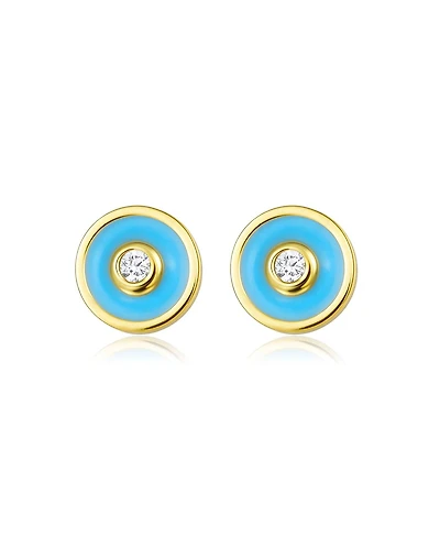 Anna Zuckerman Petit Bubble Earrings in Sky Blue