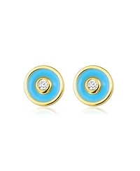 Anna Zuckerman Petit Bubble Earrings in Sky Blue