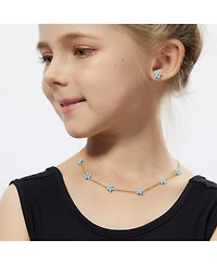 Anna Zuckerman Petit Rosie Earrings in Sky Blue