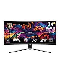 Msi Mpg 341CQPX Qd-oled 34.18" 21:9 Uwqhd 240Hz Curved Hdr Gaming Monitor, Metallic Black