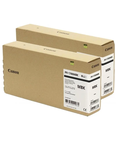 Canon Canon Pfi-1700 Pigment Ink Tank (2-Pack, Matte Black) in Retail Packaging