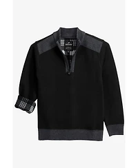 Xray Boy's Quarter Zipper Fleece Flannel Lining Sweater