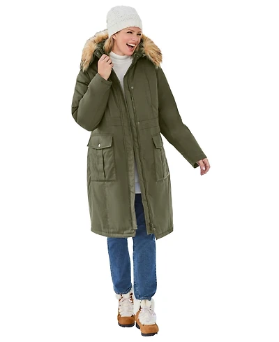 Woman Within Plus The Arctic Parka Knee Length