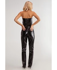 Nasty Gal Women's Distressed High Waisted Vinyl Pants