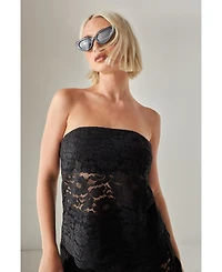 Nasty Gal Women's Bandeau Lace Tailored Top