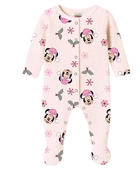 Disney Baby Girls 5-Piece Minnie Mouse Coverall, Bodysuit, Cap, Bib and Pants Set