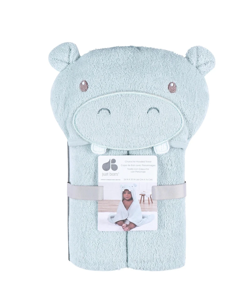 Just Born Baby Owl Character Towel, Pink, One