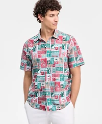 Tommy Bahama Men's Coast Gift Wrap-Print Short-Sleeve Shirt