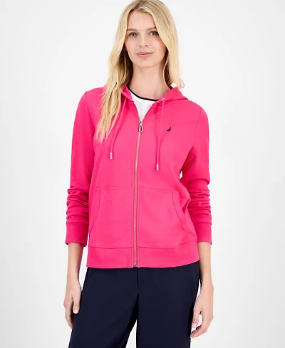 Nautica Jeans Women's Solid Zip-Front Hoodie, Online Only