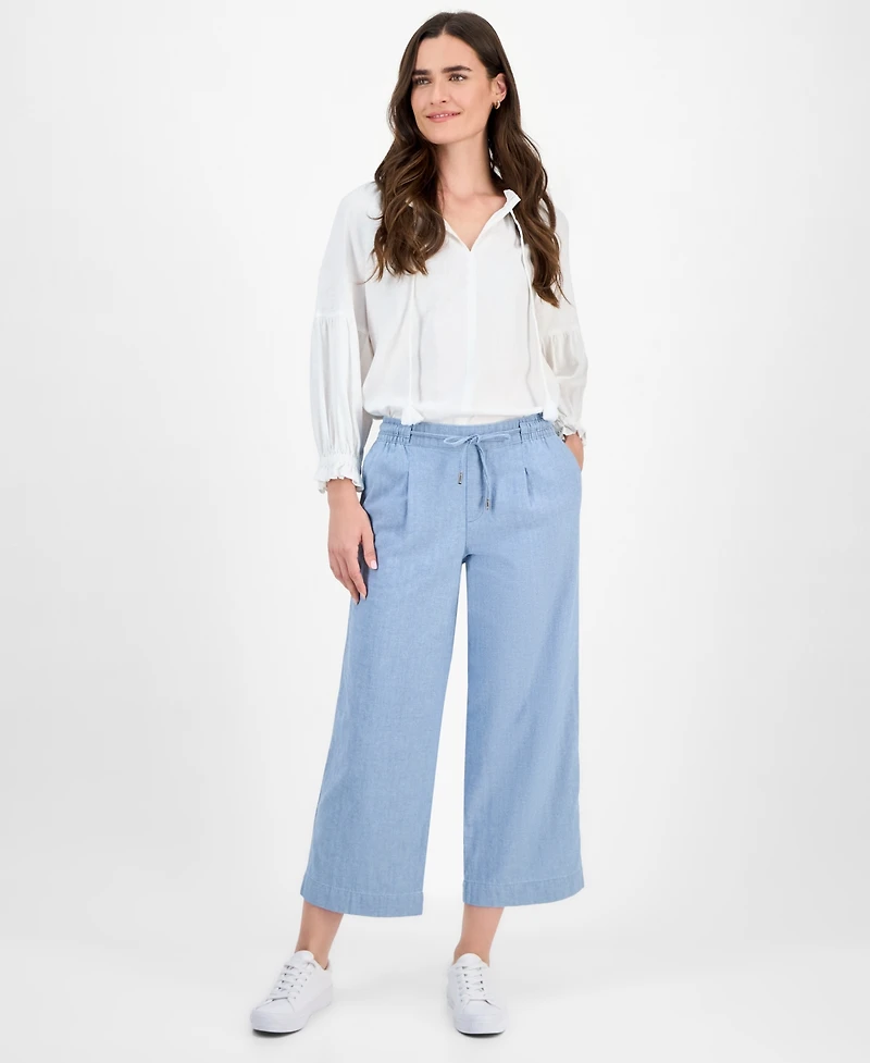 Nautica Jeans Women's Cotton Mid-Rise Ankle Pants