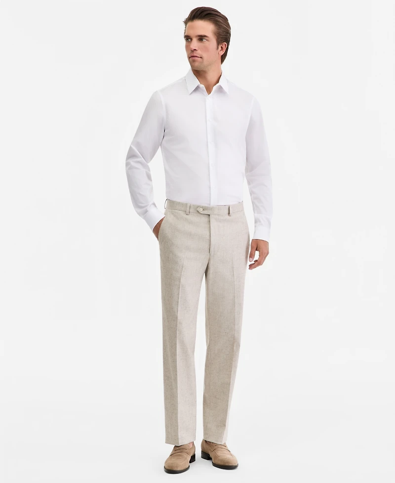 Michael Kors Men's Classic-Fit Tan Texture Suit Separate Pants