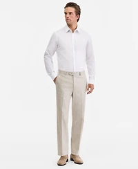 Michael Kors Men's Classic-Fit Tan Texture Suit Separate Pants