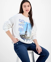 Love Tribe Juniors' Paris France Graphic Sweatshirt