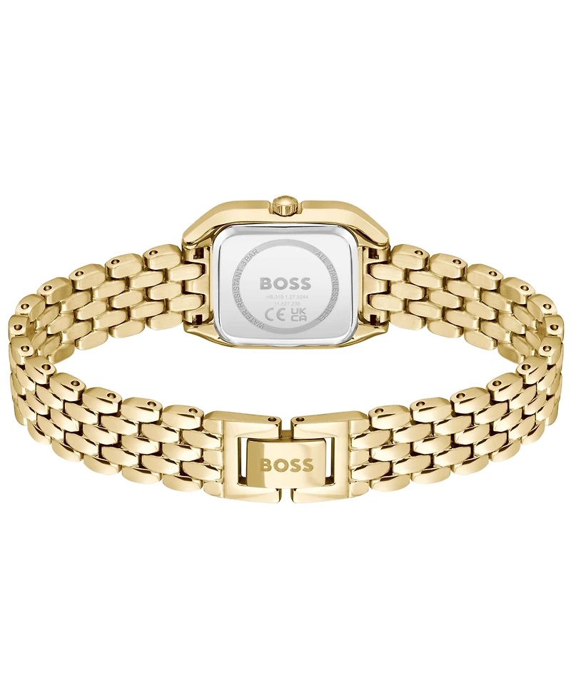 Hugo Boss Women's Mae Petite Quartz Basic Mini Ionic Plated Thin Gold Steel Watch