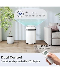 Gymax 12000 Btu Portable Air Conditioner w/ Fan & Dehumidifier Sleep Mode 24H Timer