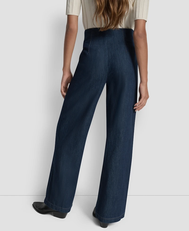 Dkny Jeans High Rise Pleated Trouser