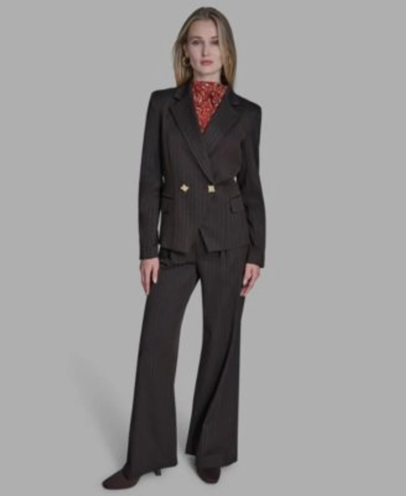 Bcbg Suits Jacket Blouse Wide Leg Pants