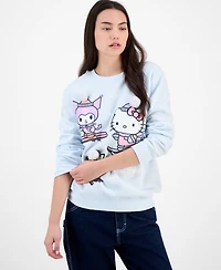 Love Tribe Juniors' Hello Kitty & Friends 3D Applique Graphic Sweatshirt