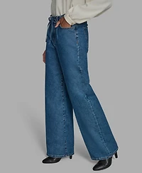 Bcbg Women's Straight-Leg Tie-Waist Jeans
