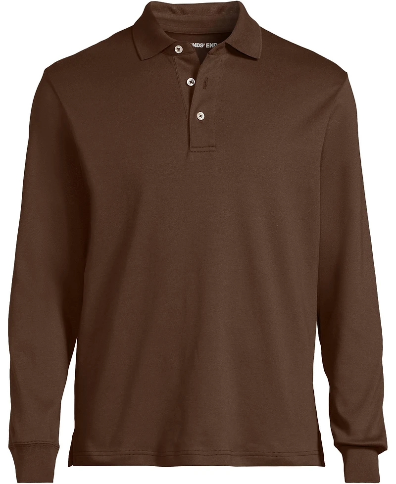 Lands' End Men's Tall Long Sleeve Cotton Supima Polo Shirt