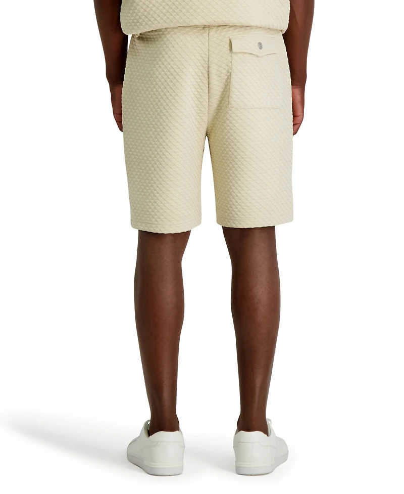 Karl Lagerfeld Paris Men's Triangle Pattern Textured Shorts